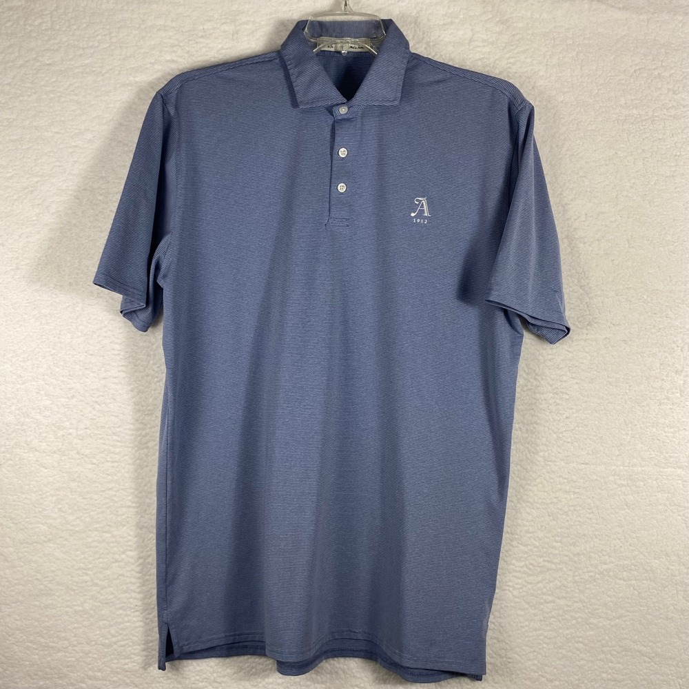 Holderness & Bourne Mens XL Blue Striped Arcola Country Club Tailored Fit Polo